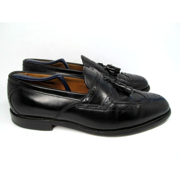Allen Edmonds Chambrey Black Leather  Wingtip Tassel Loafers Size 9.5 D - Picture 2 of 10
